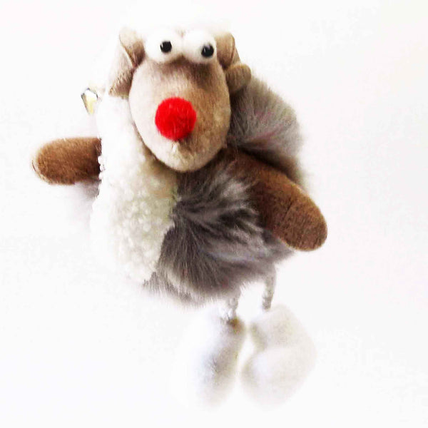 Fluffy Reindeer Christmas Decorations - 22cm tall - Choice of 4 Colours