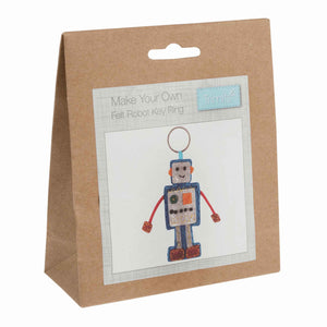 Felt Robot Key Ring Kit, Make Your Own Robot, GCK084