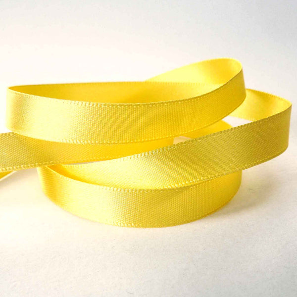 Satin Ribbon - Yellow 679 - Berisfords - 3mm - 7mm - 10mm