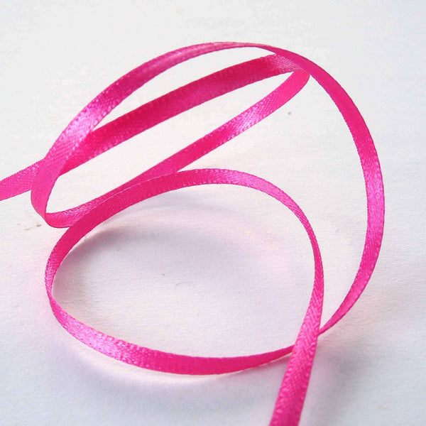 Satin Ribbon - Shocking Pink 3501 - Berisfords - 3mm - 10mm - 50mm