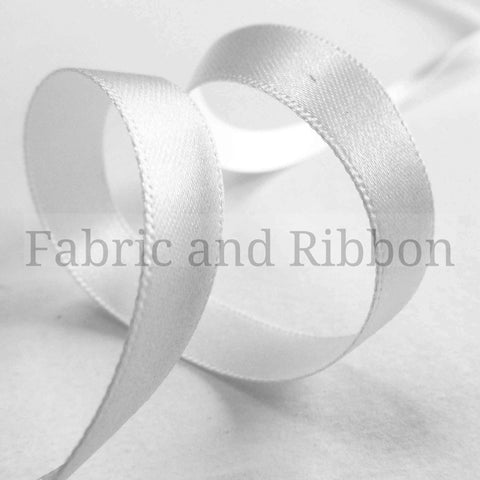 Satin Ribbon - White - Berisfords - 7mm