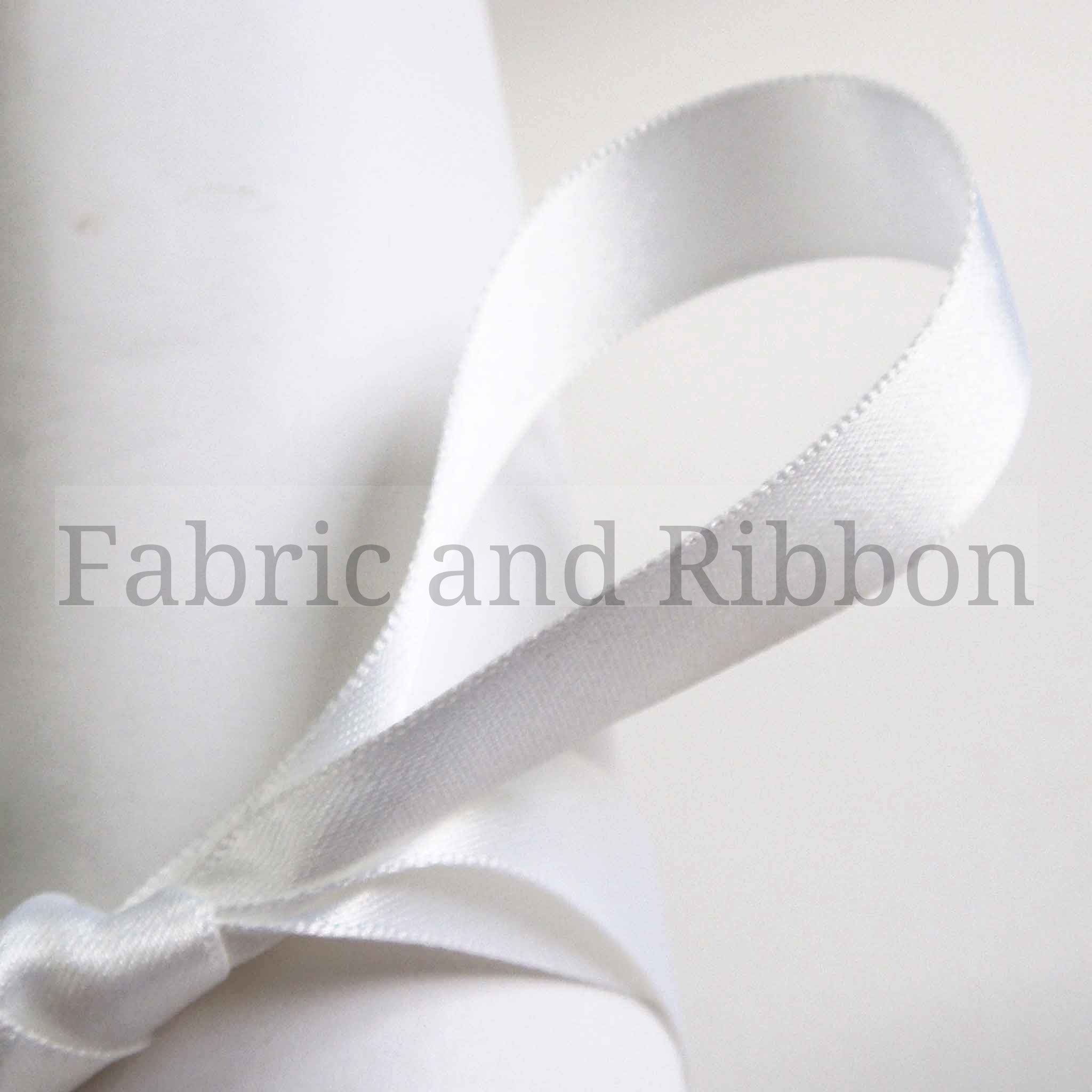Satin Ribbon - White - Berisfords - 7mm