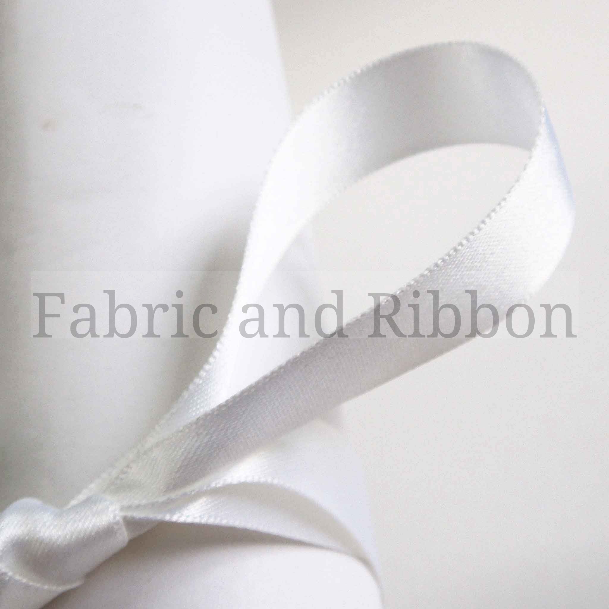 Satin Ribbon White 1 Berisfords 3mm 7mm 10mm - 15mm