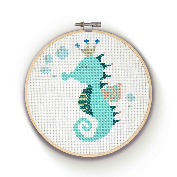 Seahorse Cross Stitch - The Crafty Kit Company