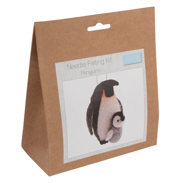 Needle Felting Penguins Kit, Make Your Own Penguins, TCK011