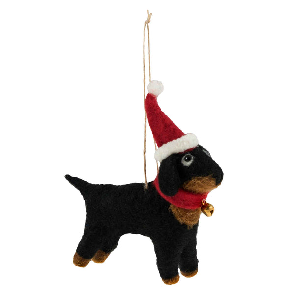Needle Felting Festive Dachshund Kit, Make Your Xmas Dog, TCK018