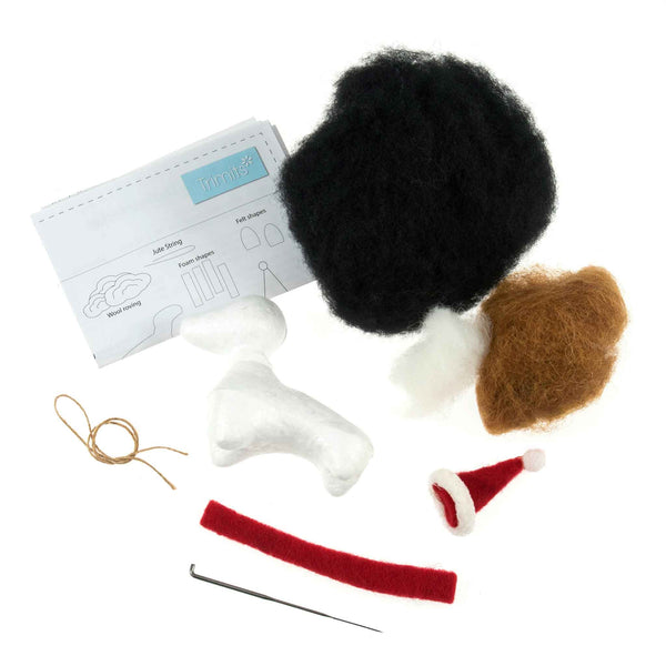 Needle Felting Festive Dachshund Kit, Make Your Xmas Dog, TCK018