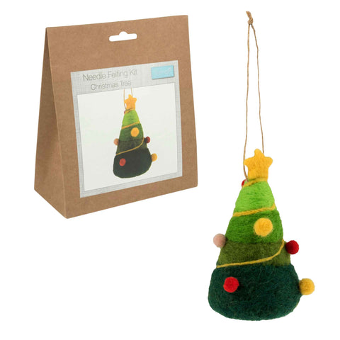 Needle Felting Christmas Tree Kit, Make Your Own Xmas Tree, TCK019