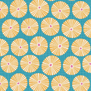Limpet Shell Teal Fabric - Cotton Beach Collection, Tilda 100338