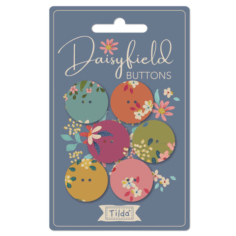 Tilda 23mm Buttons Daisy Field -TD400047 Chic Escape - Pack of 6