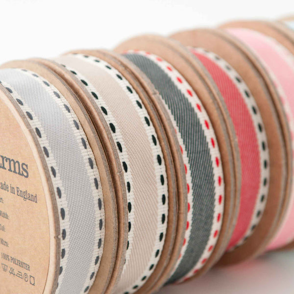 Vintage Stitch Ribbon Beige Berisfords - 15mm