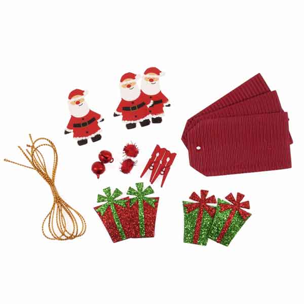 Red Father Christmas Craft and Gift Wrap Pack