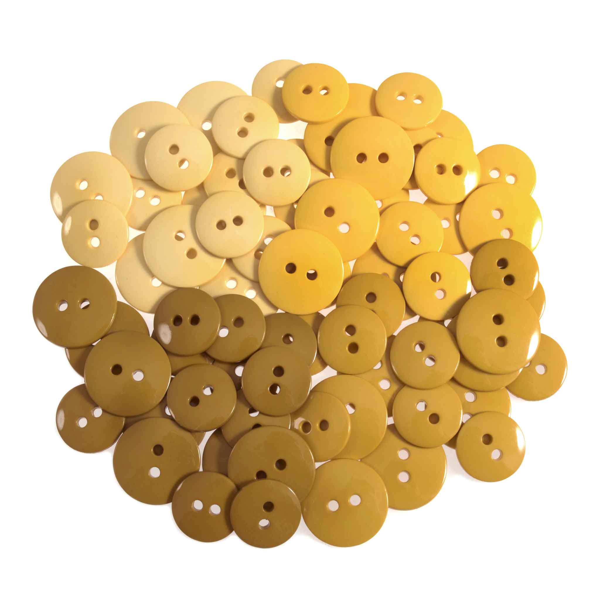 Craft Waterfall Yellow Trimits 19 and 15 mm - 72 Buttons