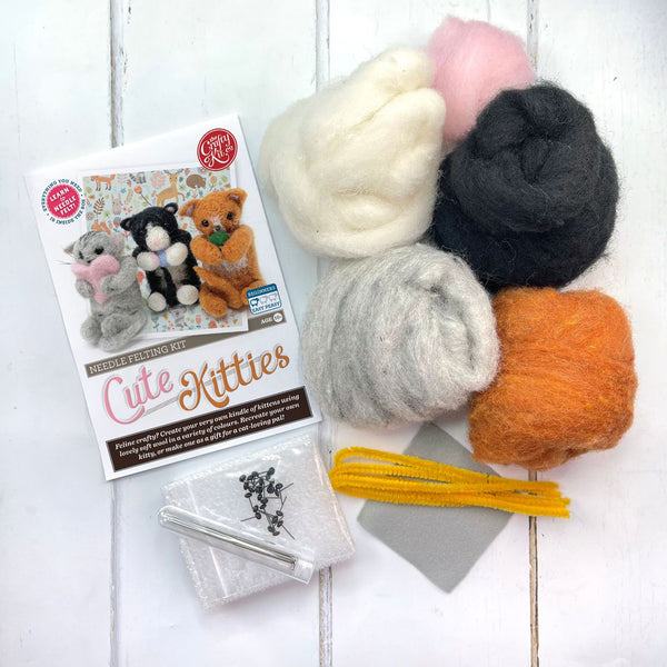 Cute Kitties Needle Felting - The Crafty Kit Company