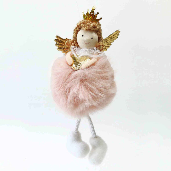Fluffy Fairies Christmas Decorations - 22cm tall - Choice of 3 Colours