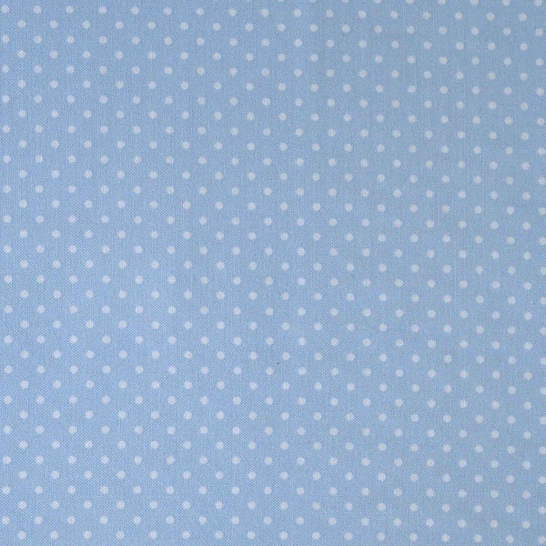 Small Polka Dot Pastel Blue - Cotton Fabric