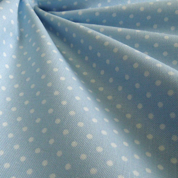 Small Polka Dot Pastel Blue - Cotton Fabric
