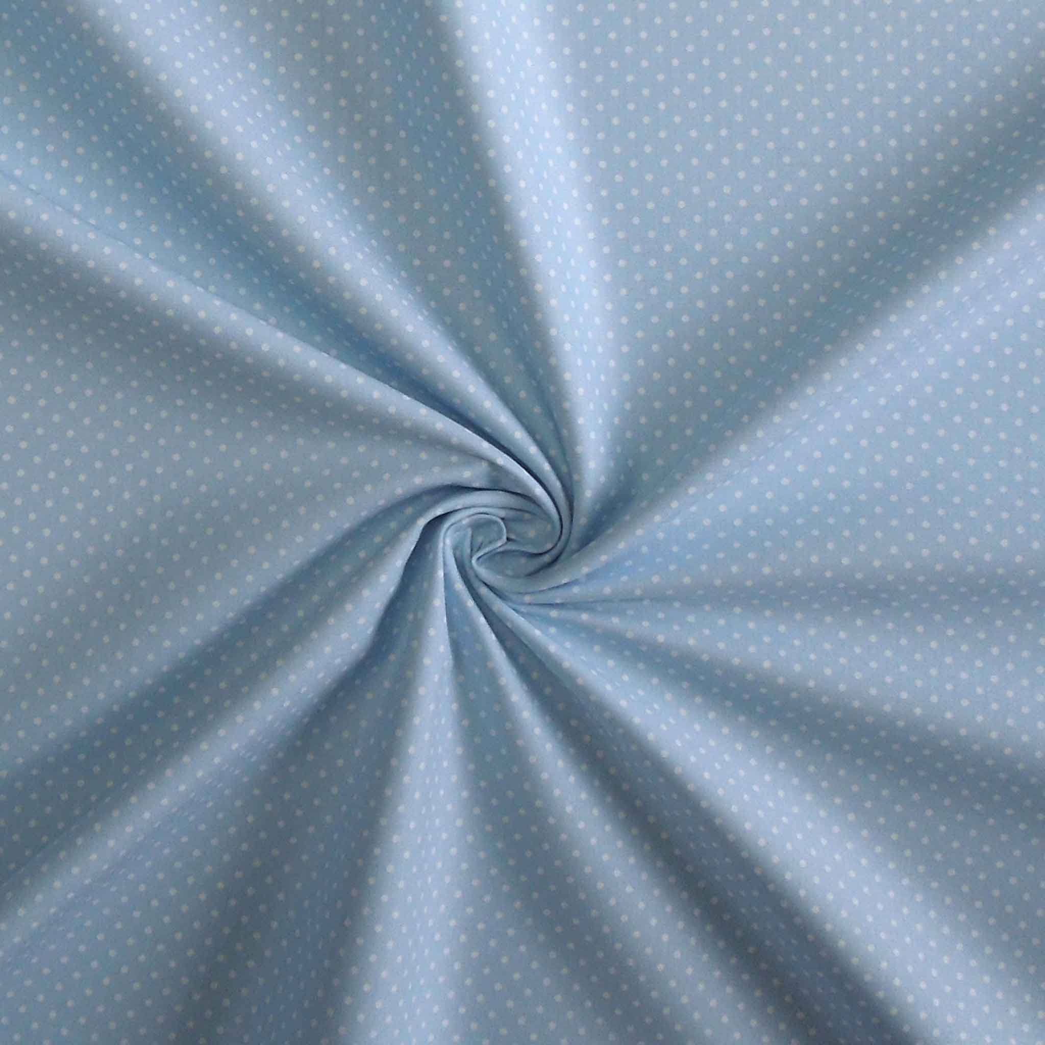 Small Polka Dot Pastel Blue - Cotton Fabric