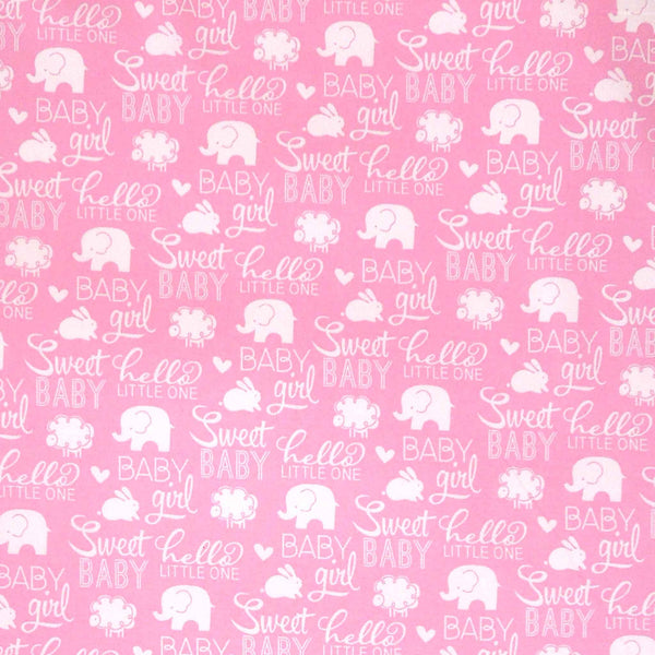Pink Baby Girl Nursery Fabric Organic Cotton - John Louden