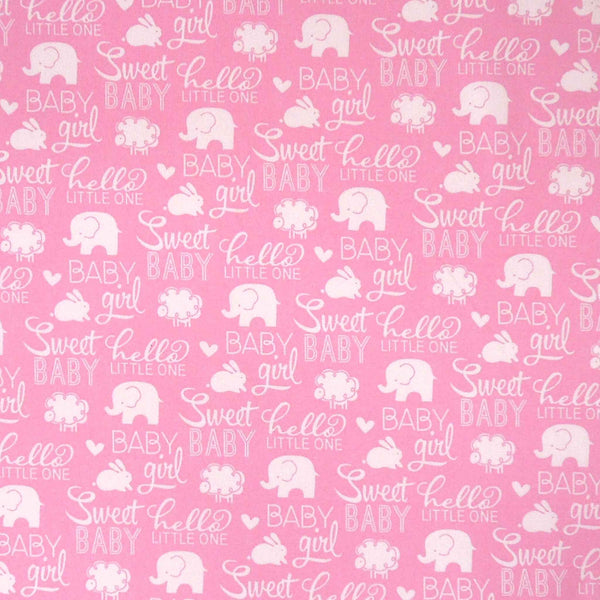 Pink Baby Girl Nursery Fabric Organic Cotton - John Louden