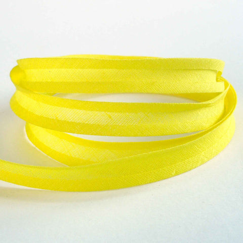15mm Plain Bias Binding Lemon Yellow - Single Fold