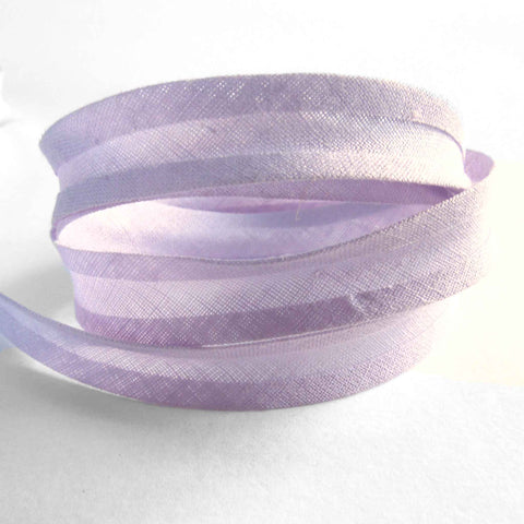 15mm Plain Bias Binding Lilac - Single Fold