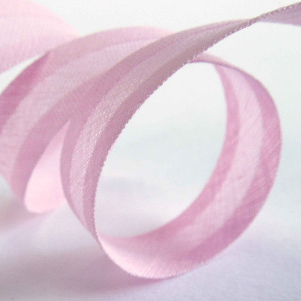 15mm Plain Bias Binding Light Pink - Single Fold