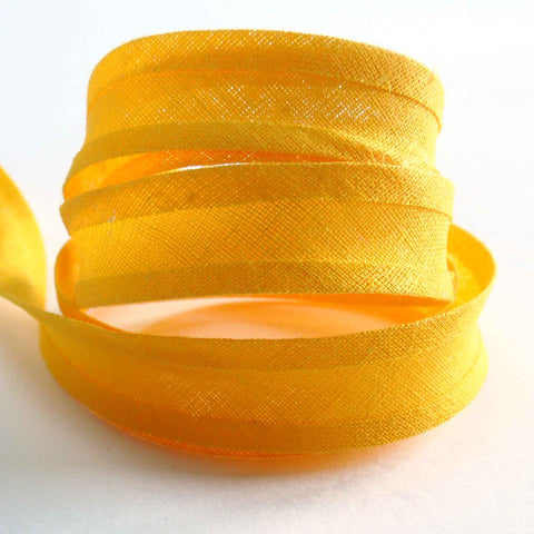 15mm Plain Bias Binding Sand Yellow - Single Fold