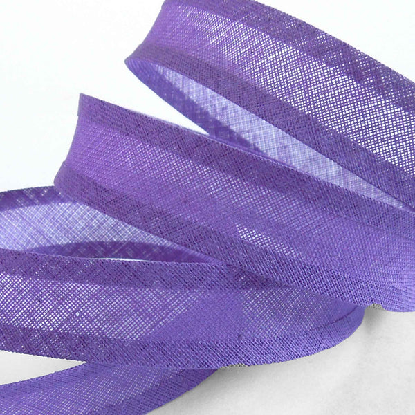 15mm Plain Bias Binding Violet - Single Fold