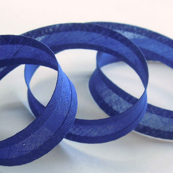 15mm Plain Bias Binding Royal Blue - Single Fold