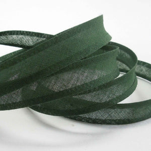 15mm Plain Bias Binding Dark Green - Single Fold