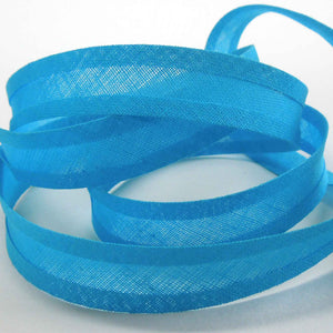 15mm Plain Bias Binding Turquoise Blue - Single Fold