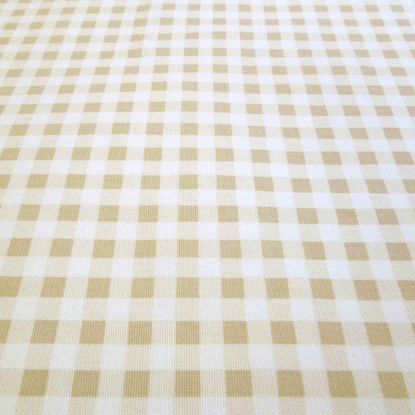 Biscuit Gingham Furnishing Fabric by Clarke Clarke, Summer Breeze and Vintage Classics Collections