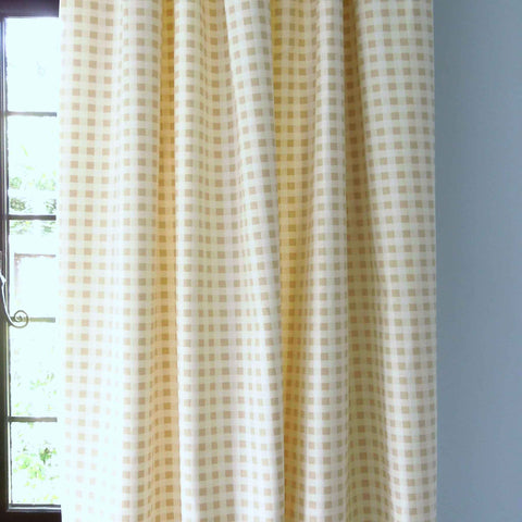 Biscuit Gingham Furnishing Fabric by Clarke Clarke, Summer Breeze and Vintage Classics Collections