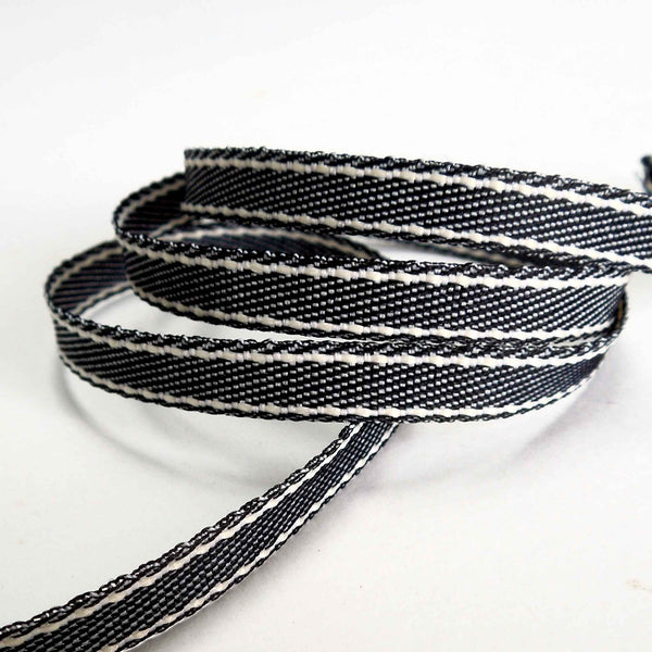 Black Denim Style Ribbon Berisfords 7mm - 15mm