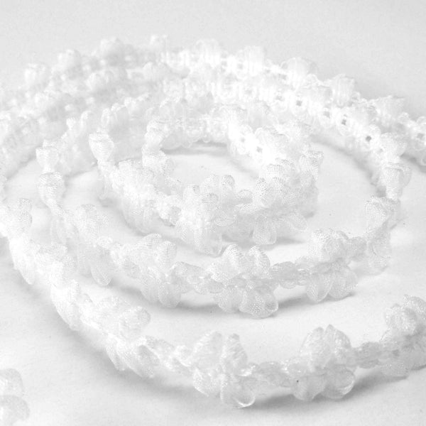 15mm White Organza Bows Wedding Trim