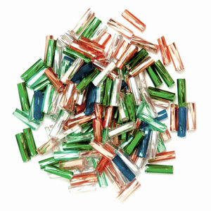 7 mm Twisted Bugle Beads Multi-Coloured - The Craft Factory