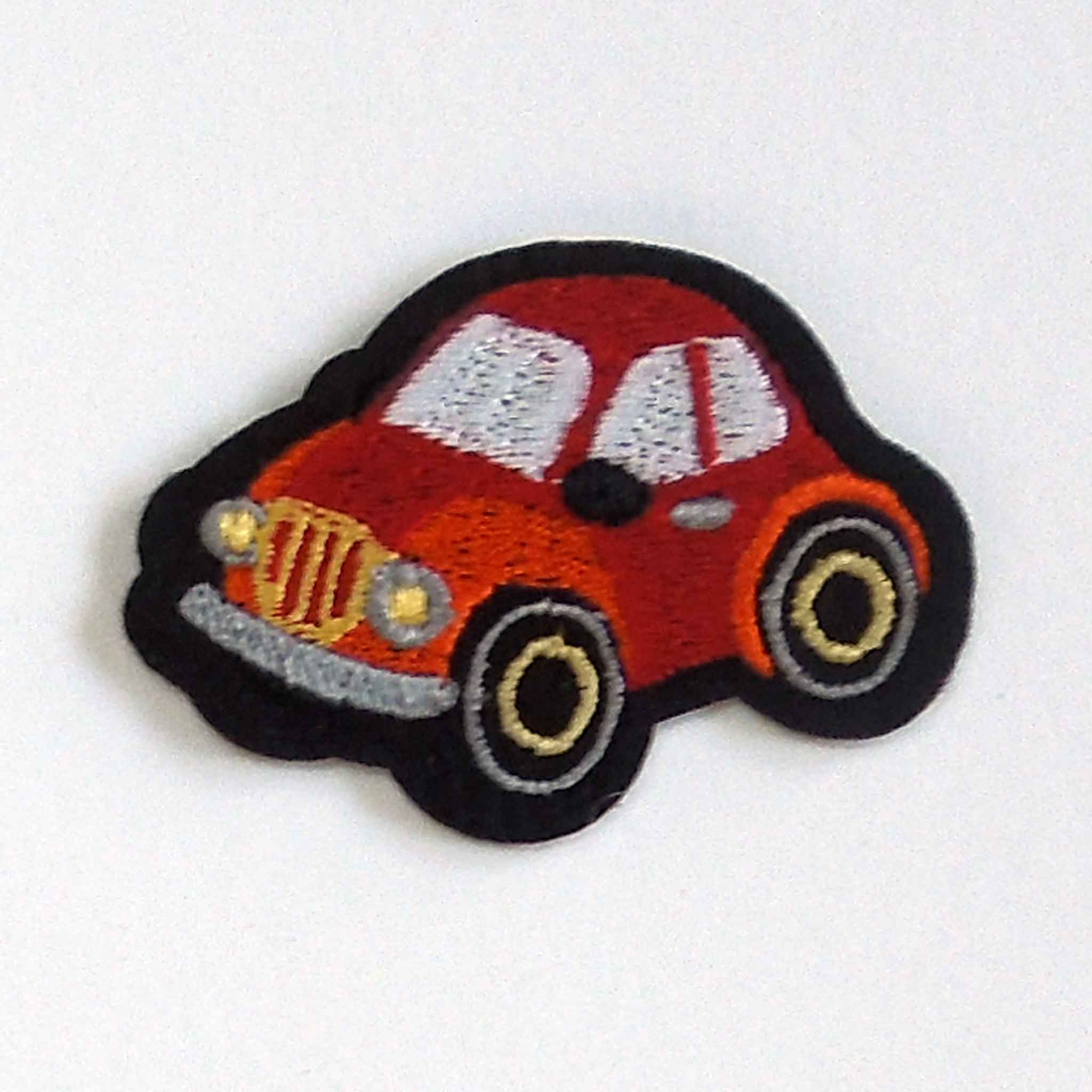 Red Car Motif Iron or Sew On - Trimits