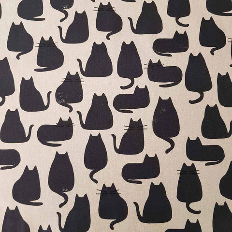 Whiskers Cotton Fabric Chat Gris- Andover Fabrics 9168/K1 - Home by Sarah Golden