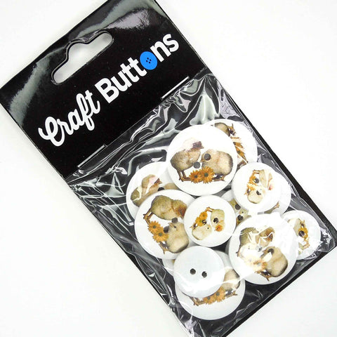 Little Chicks Wooden Craft Buttons, 18 25 mm, Pack of 15 Buttons