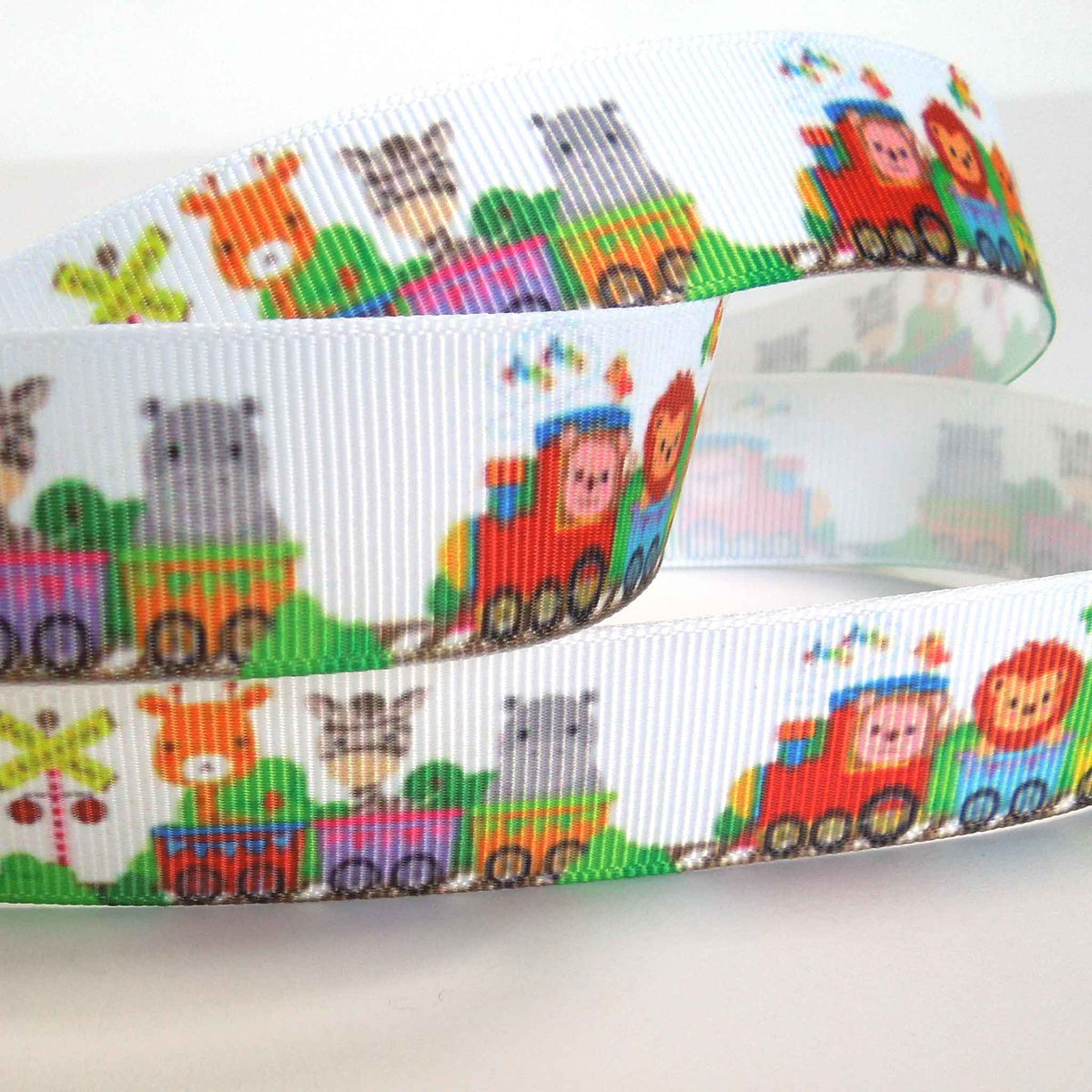 22mm Baby Animal Train Ribbon - Grosgrain – Fabric and Ribbon