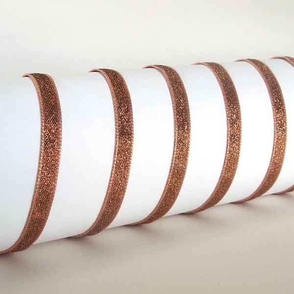 Lame Metallic Ribbon Copper 3mm 7mm 15mm - 25mm