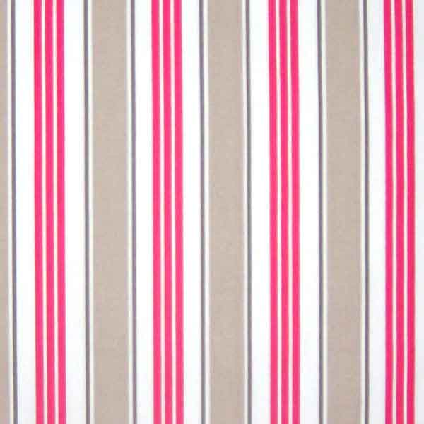 Deckchair Stripe Brown Red Furnishing Fabric - and Clarke