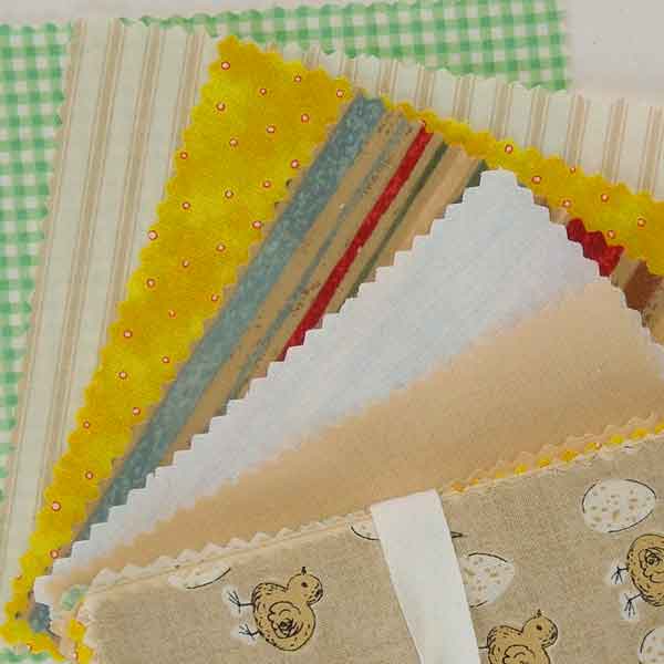 Patchwork Pack Yellow Chicks and Eggs 5 Inch Squares - 30 Pieces