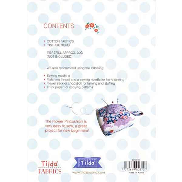 Tilda Flower Pincushion Mini Kit Lazy Days - 500018