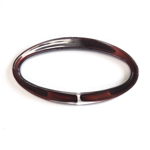 Bag Handles Oval 16cm - Amber in Clear Plastic