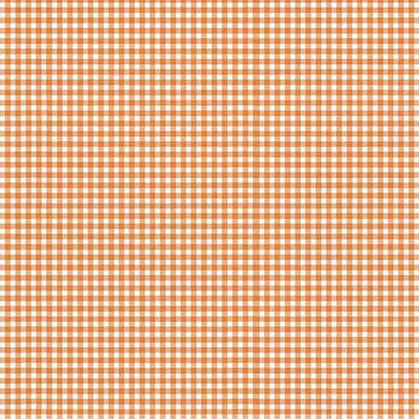Orange Gingham Cotton Fabric by Makower 920/N64 Forest Collection