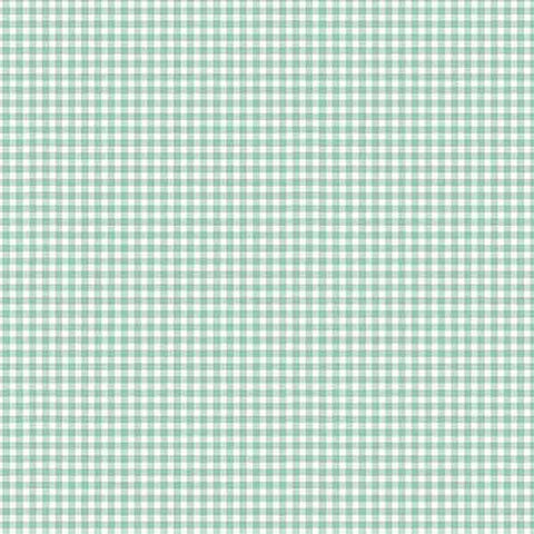 Light Teal Cotton Fabric by Makower 920/T62 Gingham Basics Collection