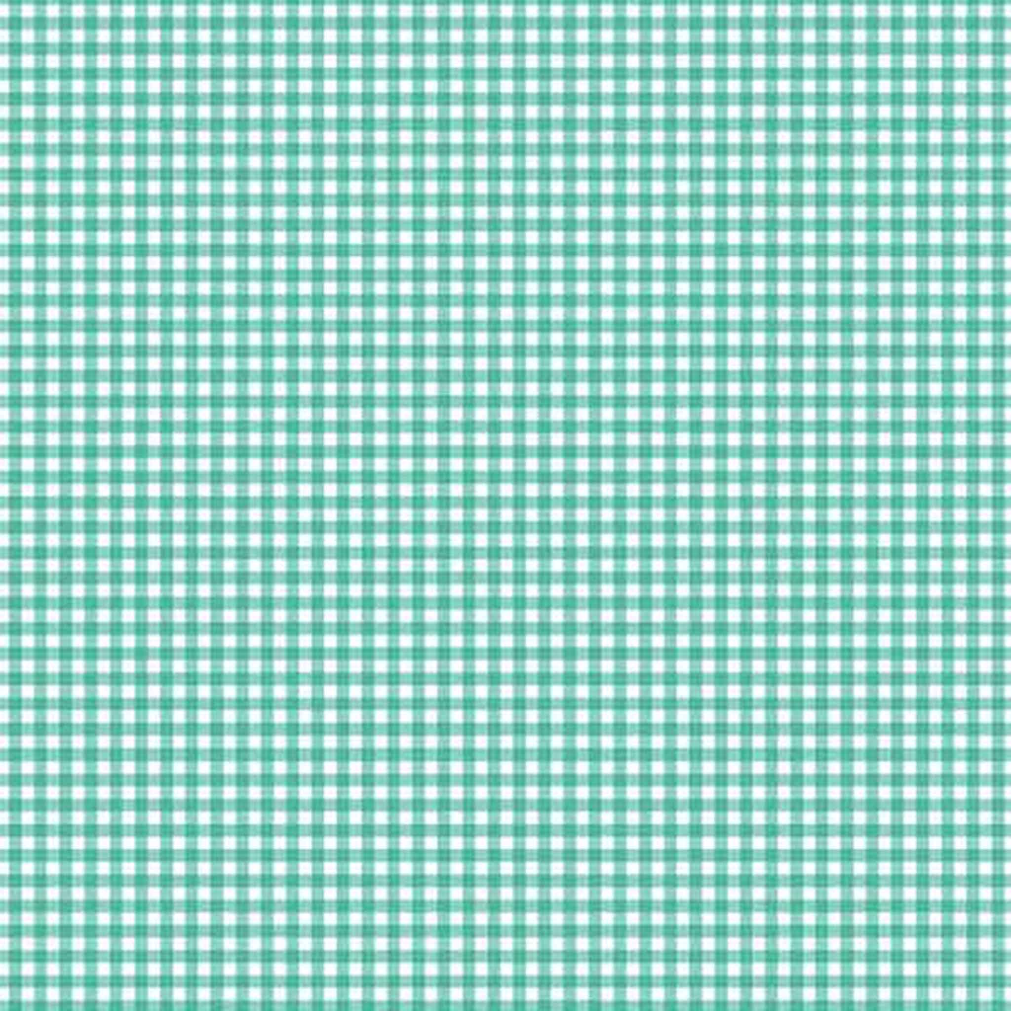 Teal Cotton Fabric by Makower 920/T6 Gingham Basics Collection