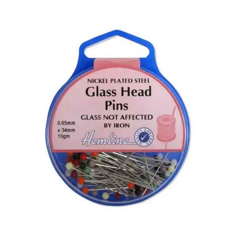 Glass Head Pins Hemline - Plastic Storage Case